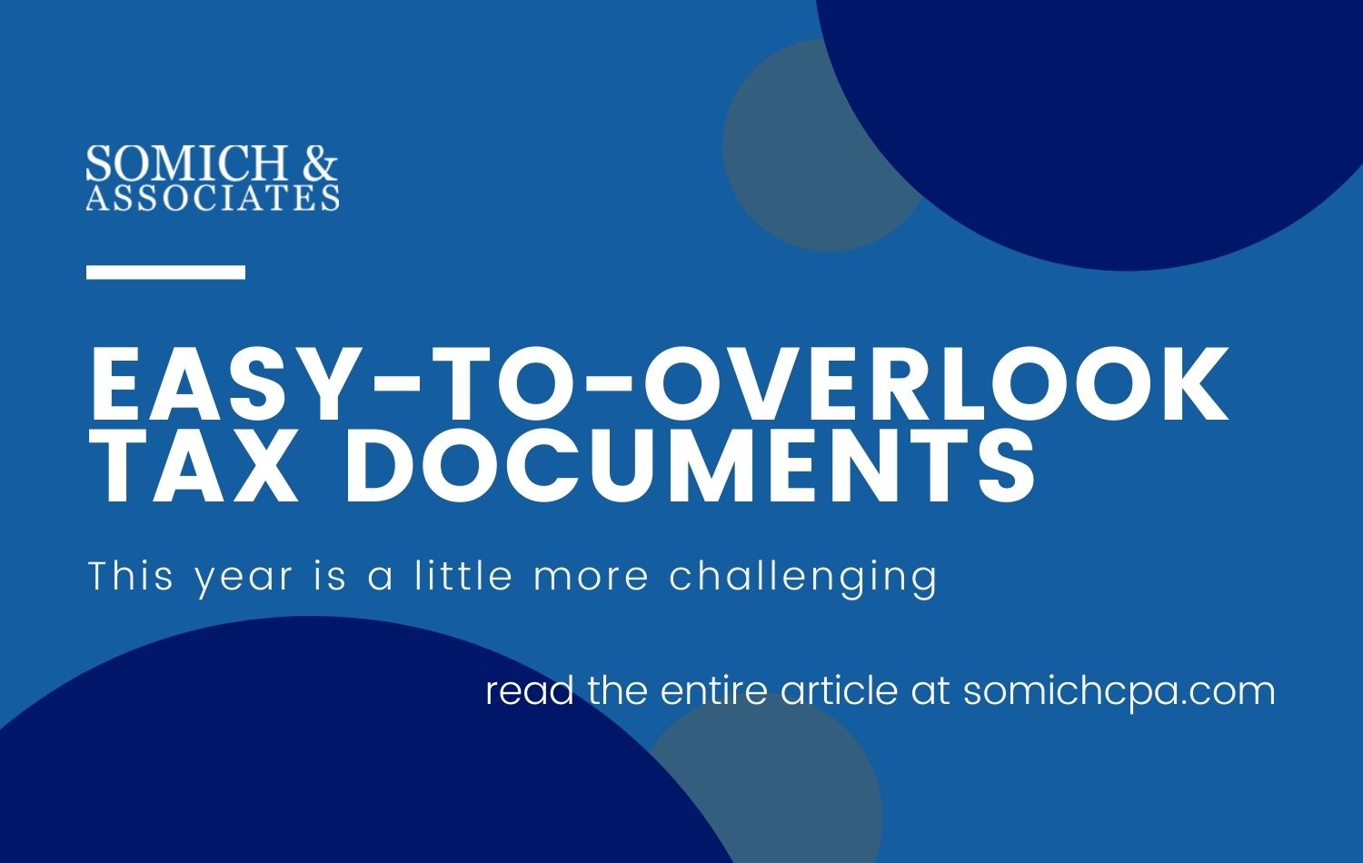 EasytoOverlook Tax Documents Somich & Associates CPAs