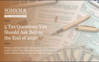 2026 Year End Tax Planning: 5 Questions to Ask Before December 31, 2026